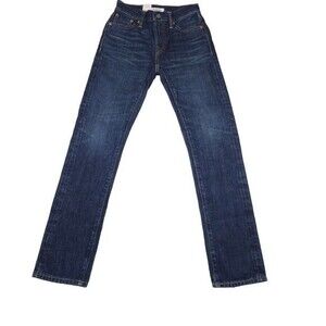 AE77 The Classic Straight Leg Jeans Women's 24 x 30 Japanese Selvedge Dark Wash